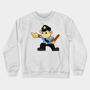 Monkey as Police officer - Police Crewneck Sweatshirt